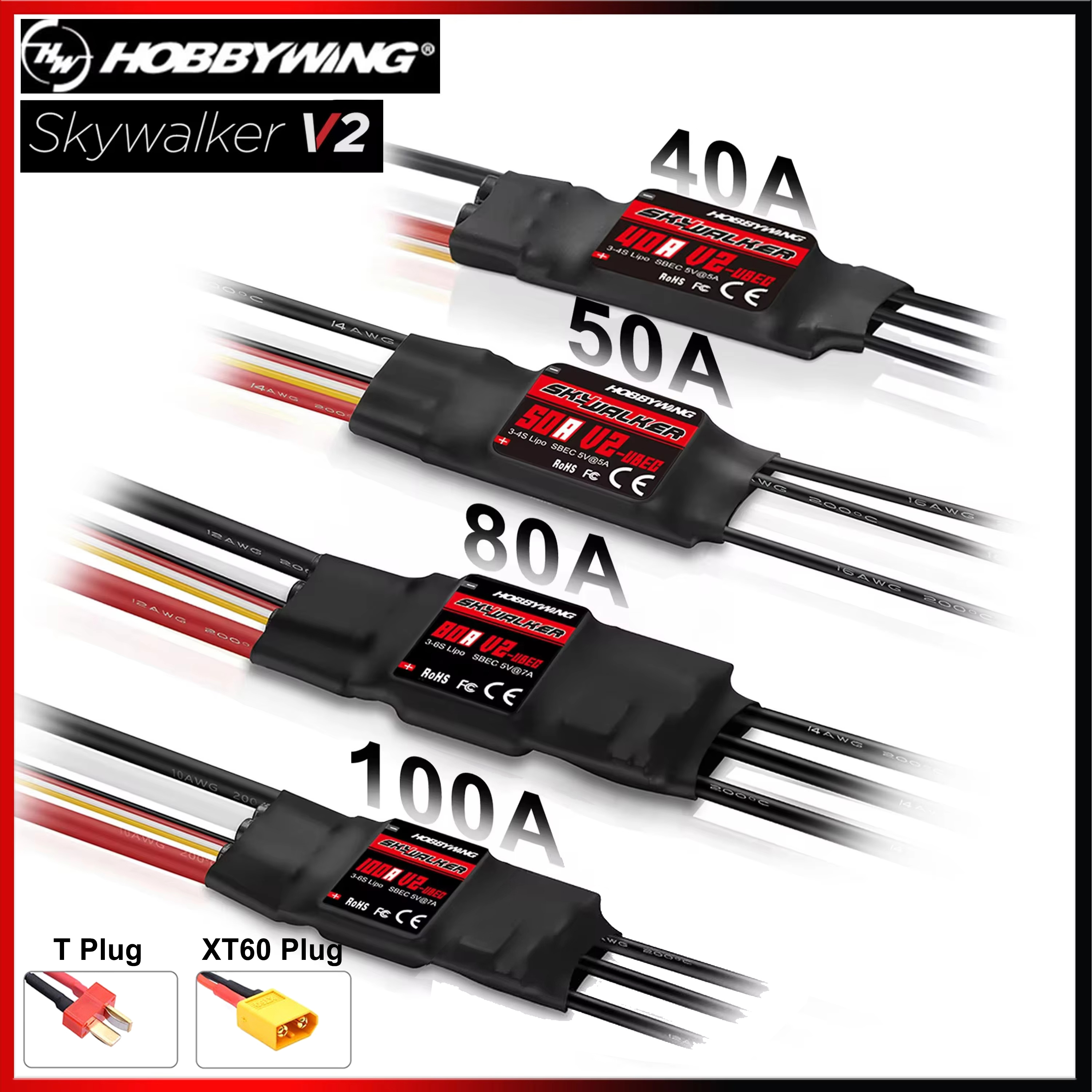 Drone Rc Y Series - HOBBYWING Skywalker V2 Series 40A 50A