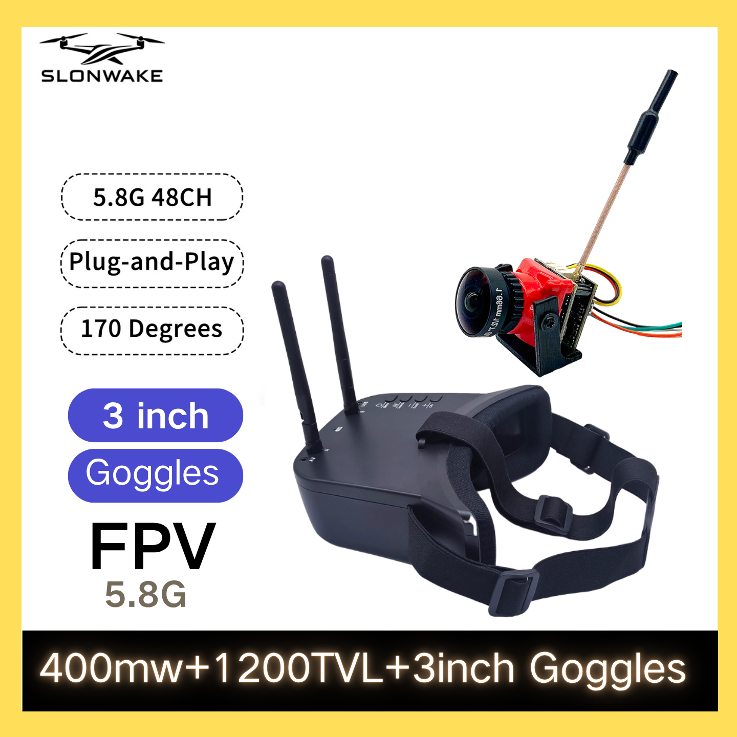 Drone Rc Racing - SLONWAKE 5.8G 48CH FPV 400mw VTX