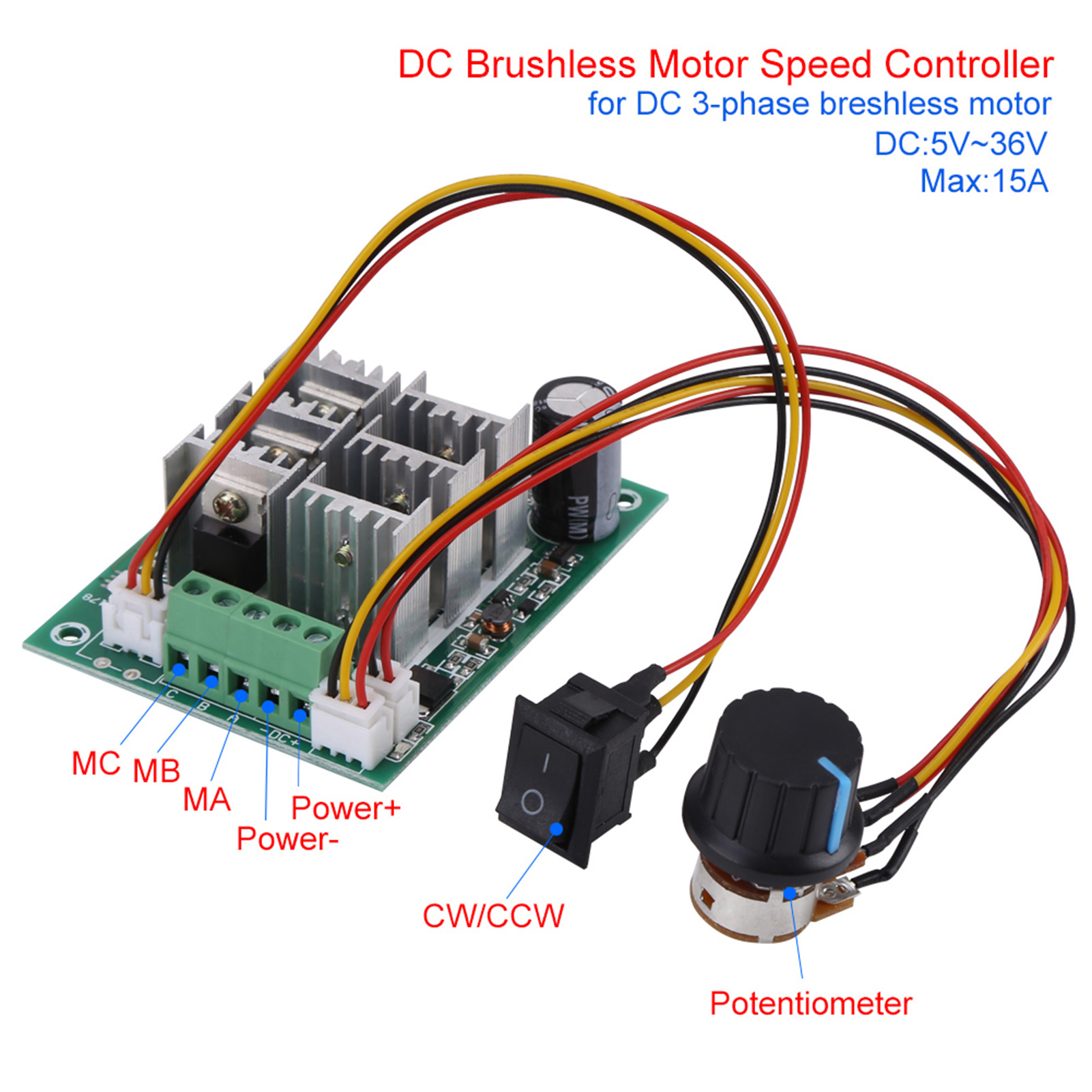 Motor Speed Switch DC 5V‑36V 1 - Brushless Motor recensie en prijs