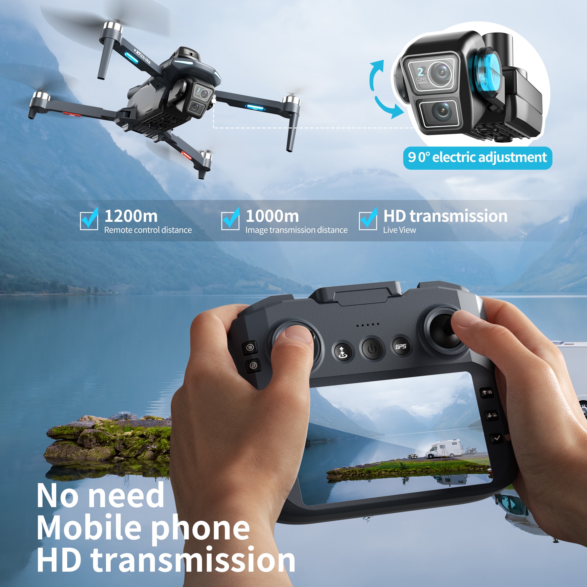 XT606 MAX GPS NEW Drone 8k Pro - Drone Top Rc recensie en prijs