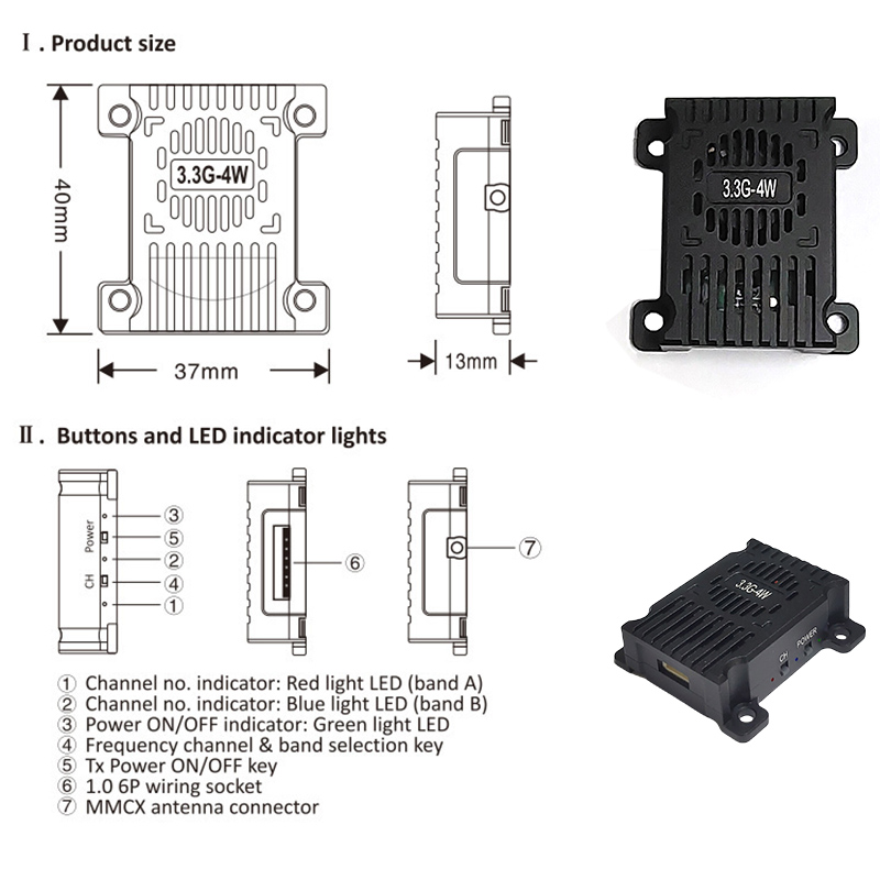 3.3GHz 3.3G 4W FPV Drones Mode - Fpv Antenna Receiver recensie en prijs