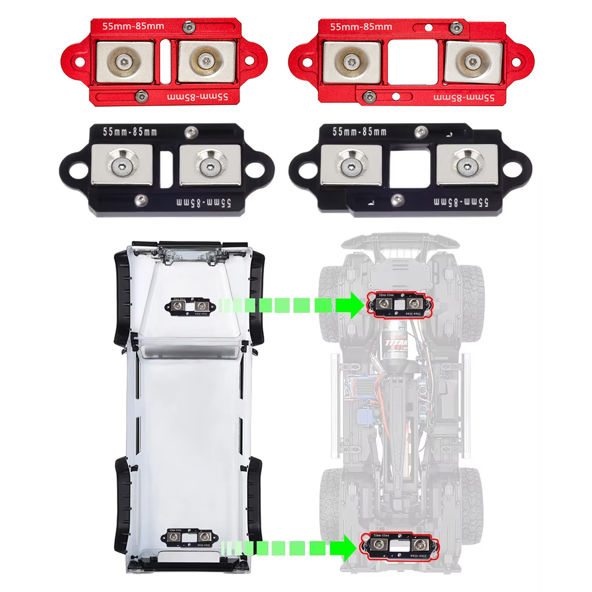 4PCS 55-85mm Adjustable Magnet - Rc Car Body Shell recensie en prijs