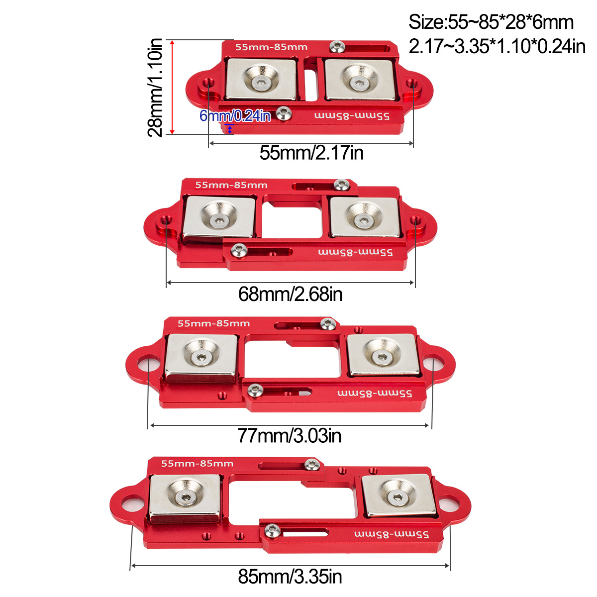 4PCS 55-85mm Adjustable Magnet - Rc Car Body Shell recensie en prijs