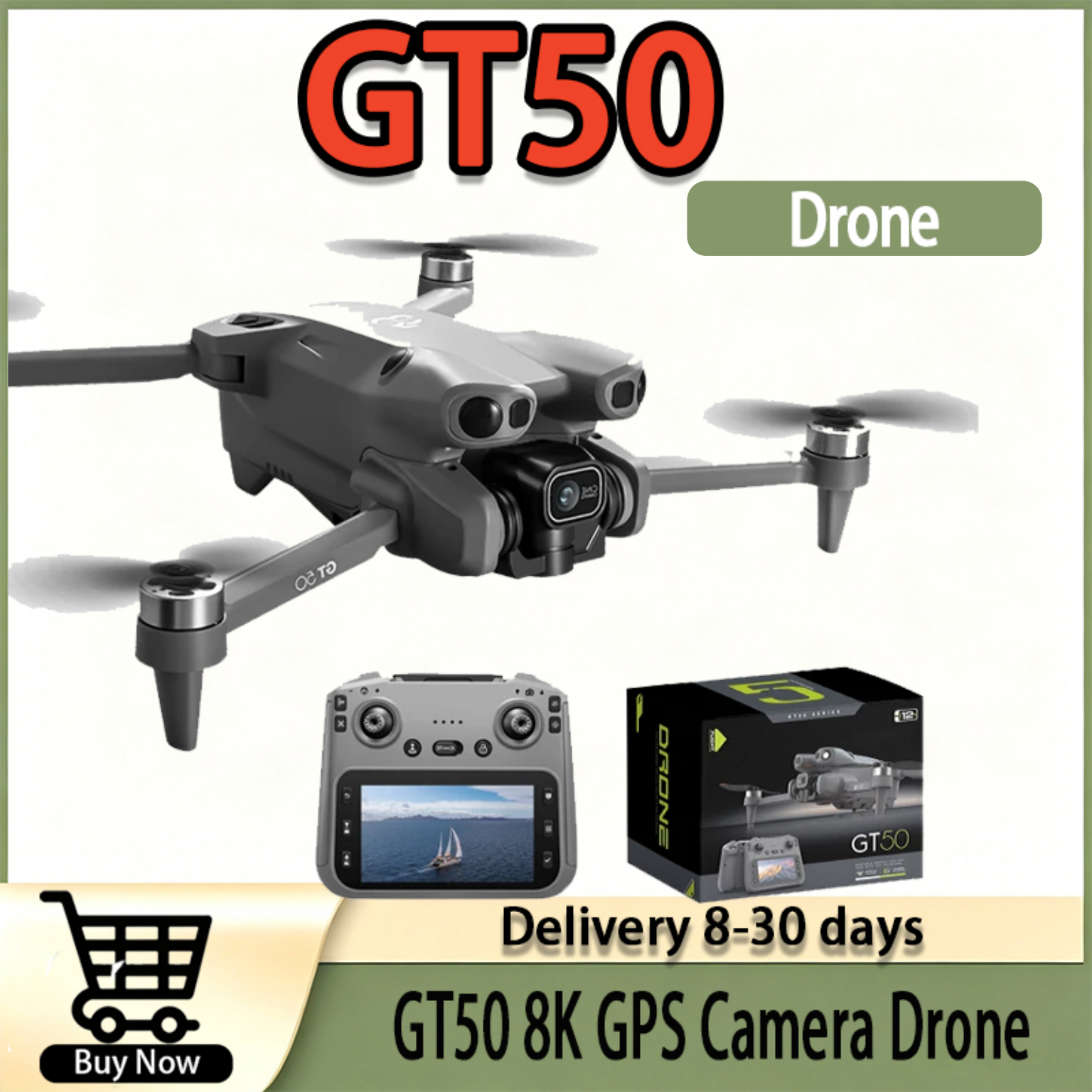 GT50 GPS Drone, 8K Dual Camera - Drone Top Rc recensie en prijs