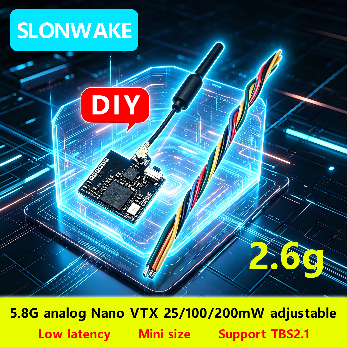 SLONWAKE Nano 5.8G 48CH 200mW  - Drone Rc Remote recensie en prijs