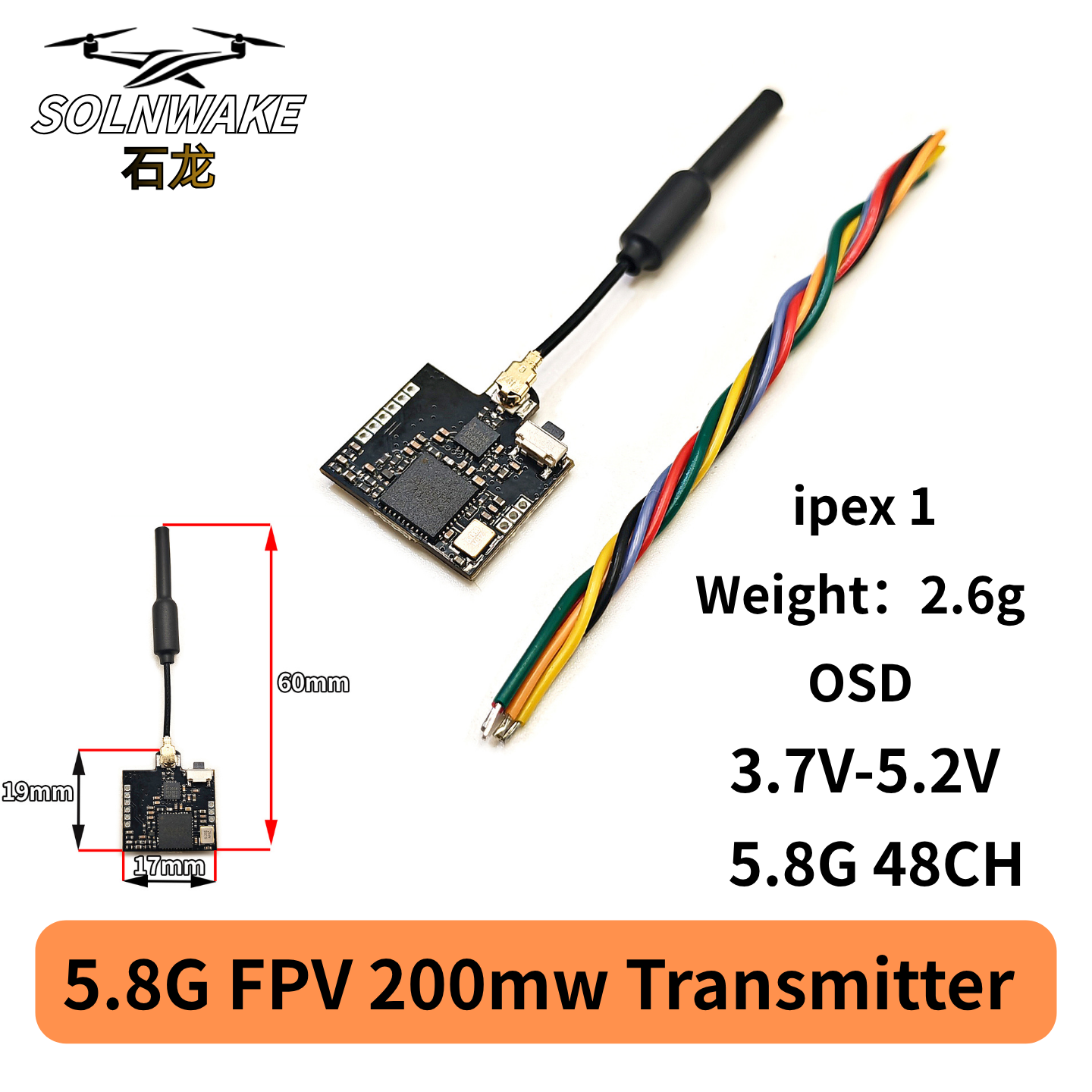 SLONWAKE Nano 5.8G 48CH 200mW  - Drone Rc Remote recensie en prijs