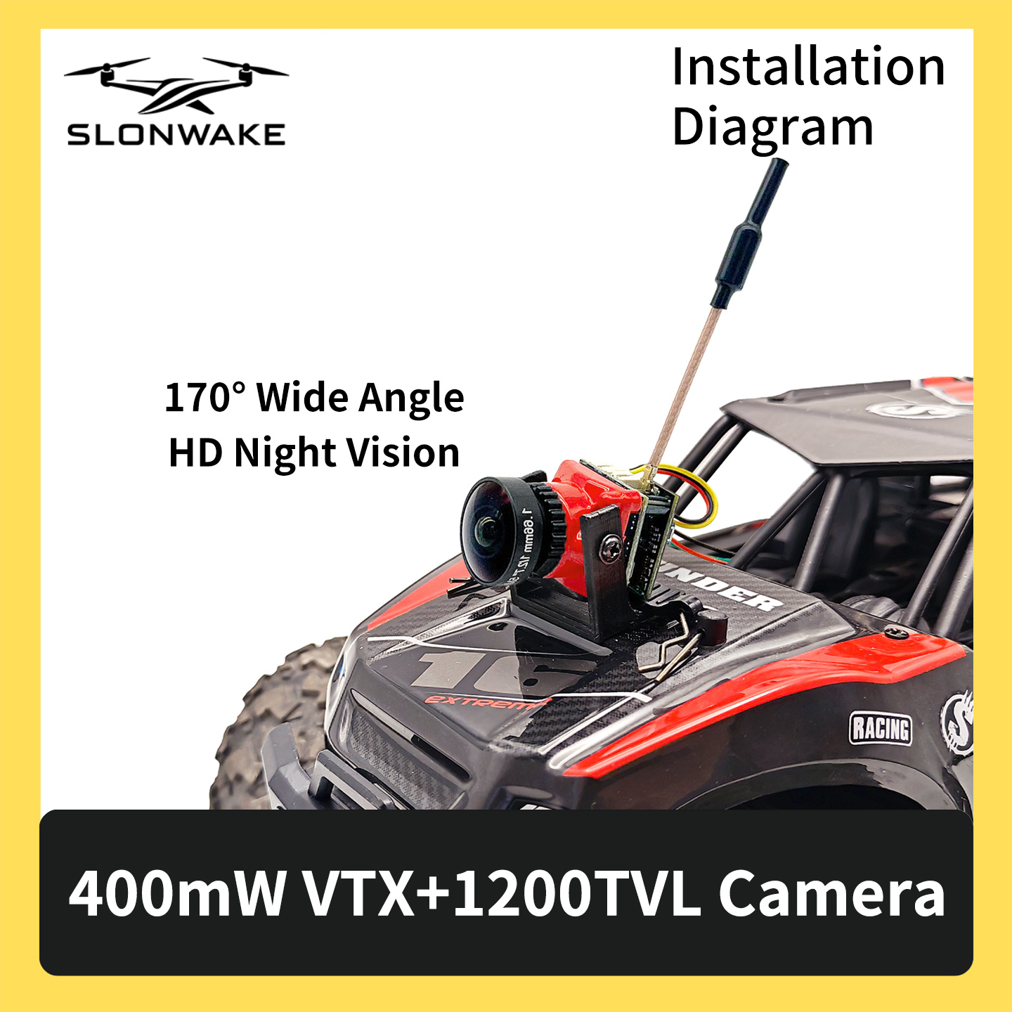 SLONWAKE 5.8G 48CH FPV 400mw V - Drone Rc Racing recensie en prijs